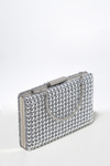 İncili Klipsli Abiye Clutch Çanta