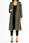 Kemerli Oversize Buklet Kaban