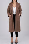 Kemerli Oversize Buklet Kaban