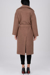Kemerli Oversize Buklet Kaban