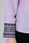 Kolları Nakış Detaylı V Yaka Bluz 16622