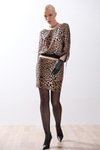 Leopar Desenli Elbise
