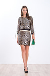 Leopar Desenli Elbise