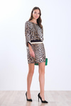 Leopar Desenli Elbise