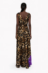 Leopar Desenli Maxsi Elbise