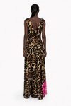 Leopar Desenli Maxsi Elbise
