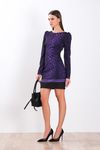 Leopar Desenli Mini Elbise
