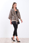 Leopar Desenli Saten Bluz