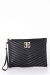 Logolu Kapitone Clutch Çanta