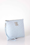 Logolu Kapitone Clutch Çanta