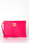 Logolu Kapitone Clutch Çanta