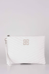 Logolu Kapitone Clutch Çanta