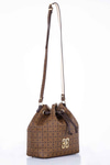 Monogram Desenli Bucket Çanta