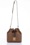 Monogram Desenli Bucket Çanta