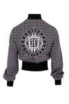 Monogram Desenli Saten Ceket