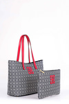 Monogram Desenli Yavrulu Tote Çanta