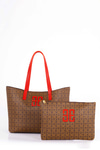 Monogram Desenli Yavrulu Tote Çanta