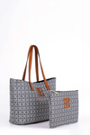 Monogram Desenli Yavrulu Tote Çanta
