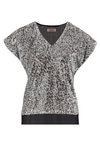 Payetli V Yaka Bluz