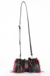 Renkli Tüylü Clutch Çanta
