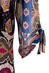 Şifon Patchwork Desenli Elbise