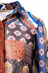 Şifon Patchwork Desenli Elbise