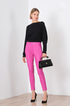 Suni Deri Skinny Pantolon