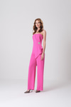Taşlı Broşlu Aller Drape Detaylı Bol Paça Şık Tulum