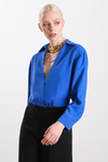 Yakalı Crop Bluz