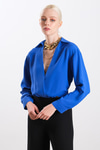 Yakalı Crop Bluz