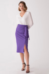 Yırtmaç Detaylı Midi Boy Etek