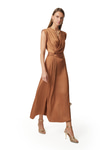 Yırtmaçlı Ve Drape Detaylı Elbise