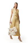 Yırtmaçlı Ve Drape Detaylı Elbise