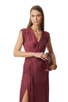 Yırtmaçlı Ve Drape Detaylı Elbise