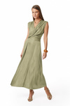 Yırtmaçlı Ve Drape Detaylı Elbise