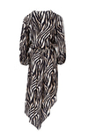 Zebra Desenli Maroken Elbise