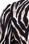 Zebra Desenli Maroken Elbise