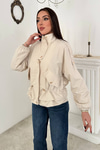 Bej Çıtçıt Detaylı Ceket