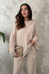 Bej Salaş Sweat Ve Pantolon