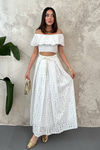Комплект Из Белой Блузки И Юбки
