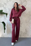 Burgundy Front Zip Scuba Suit