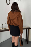 Camel Short Hooded Jacket