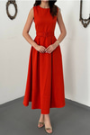 CORAL Halter Yaka Kloş Elbise