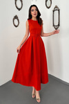CORAL Halter Yaka Kloş Elbise