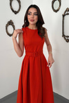 CORAL Halter Yaka Kloş Elbise