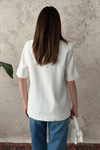 Off-White 2-Button Short-Sleeved Jacket