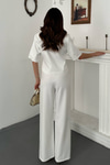 Off-White Single Buckle Jacket And Trousers Set
