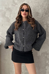 Smoked Plush Short Jacket