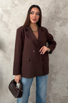Brown Two-Button Blazer Jacket