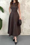 Brown Denim Godeli Dress